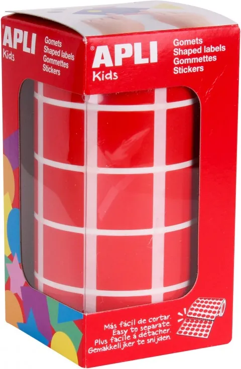 GOMETS ROLLO CUADRADO 20mm ROJO