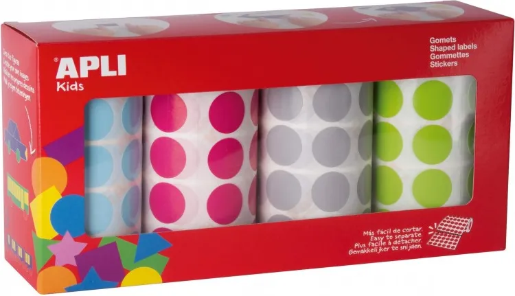 PACK 4 ROLLOS GOMETS CIRCULOS 20MM