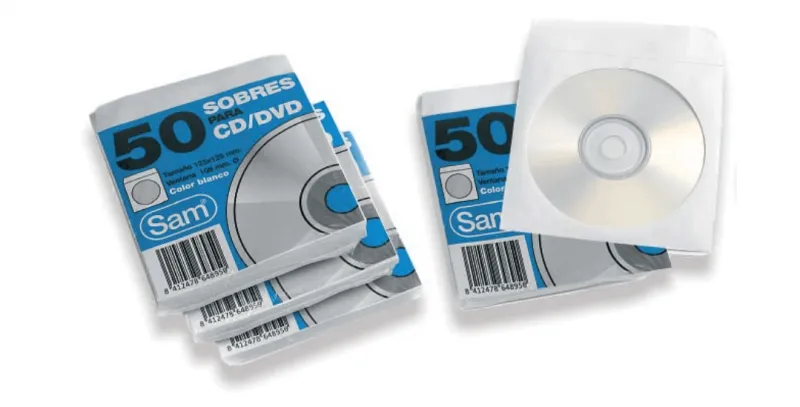 Sobres CD/DVD Blanco PAQ.50