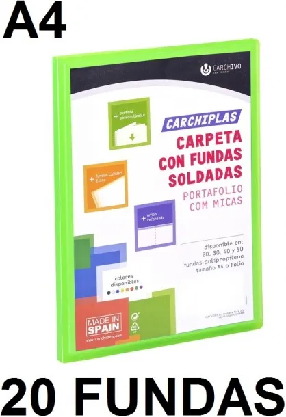 Carpeta 20 Fundas A4 Carchiplas Personaliz.lima