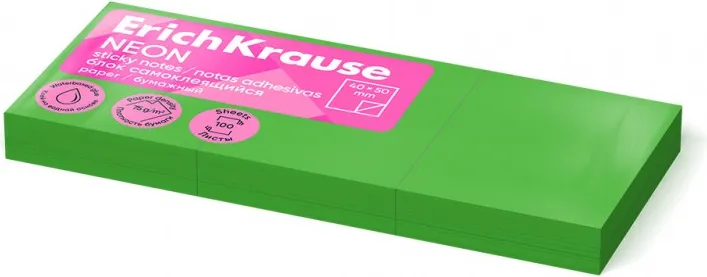 Notas Adhesivas Erich Krause 50X40 Neón Verde