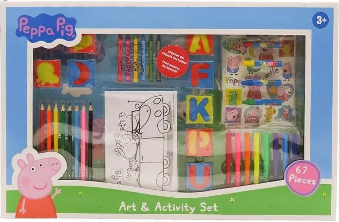 ESTUCHE PINTURAS 67 PIEZAS PEPA PIG
