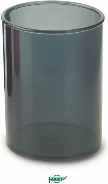 CUBILETE TRANSPARENTE NEGRO