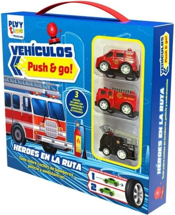 MALETIN CON COCHES DE BOMBEROS POLICIA Y AMB. FRICCION