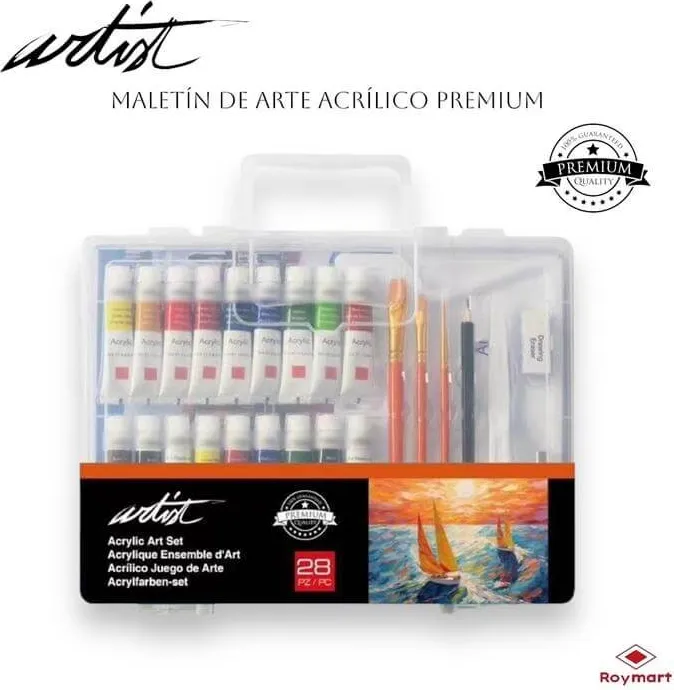 MALETIN ACRILICO INICIACION ARTIST 28 PIEZAS