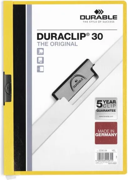 DOSSIER PINZA DURACLIP A4 30H AMARILLO