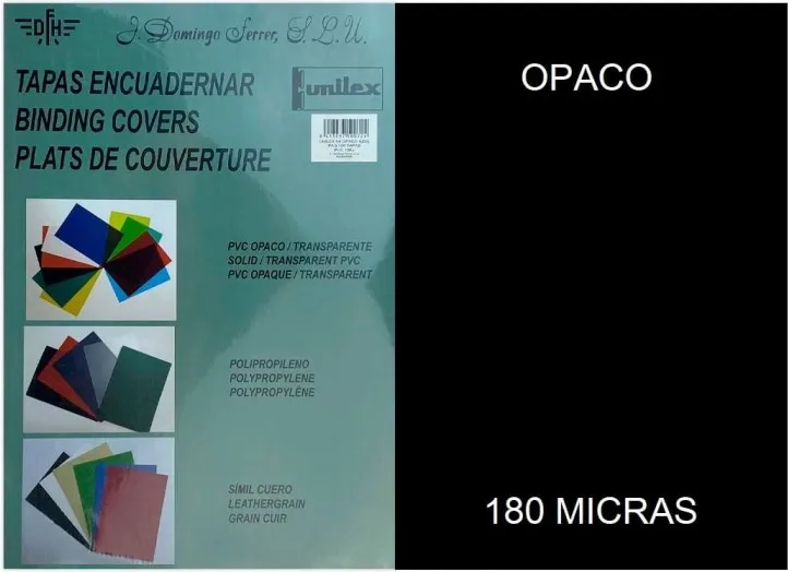 PORTADA A4 DFH 180 MICRAS NEGRO