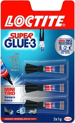 PEGAMENTO  Super Glue-3 Mini Trio 1gr.