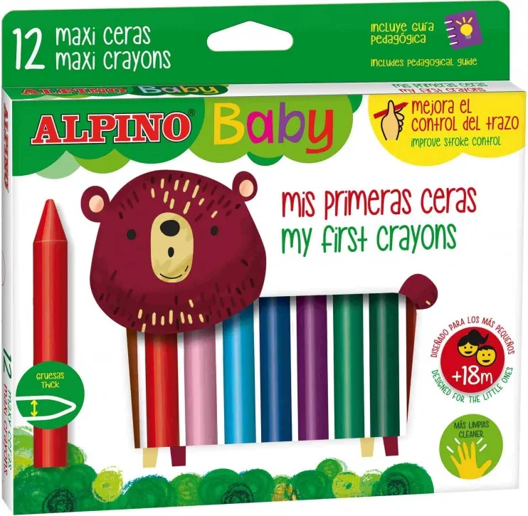 Ceras Alpino Baby estuche 12 unds