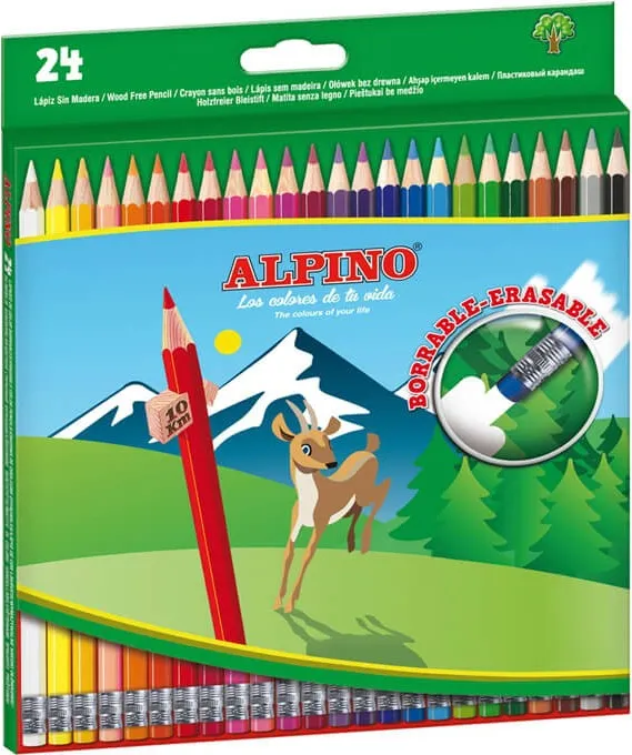 Lapiz Alpino Borrable 24 Colores