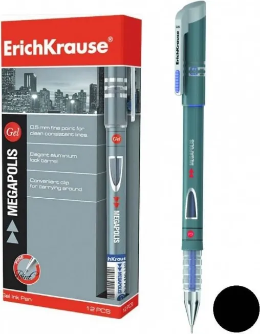 BOLÍGRAFO GEL ERICH KRAUSE MEGAPOLIS NEGRO