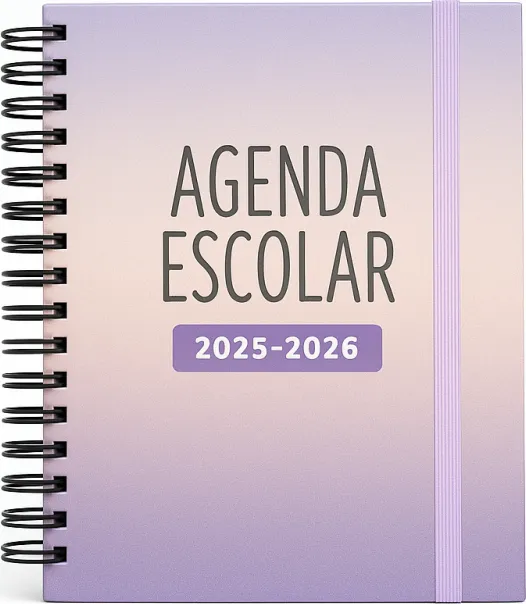 Agenda Escolar Mimbek 25/26 Tdura A5 Sv Azul Claro/Lila
