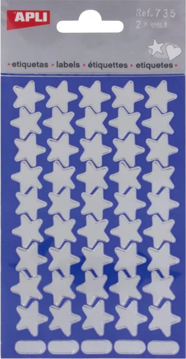 Etiqueta APLI sobre Estrellas Plata