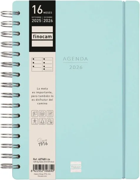 Agenda Finocam 16 Meses Haiku E10 Sv Horiz.azul 25-26