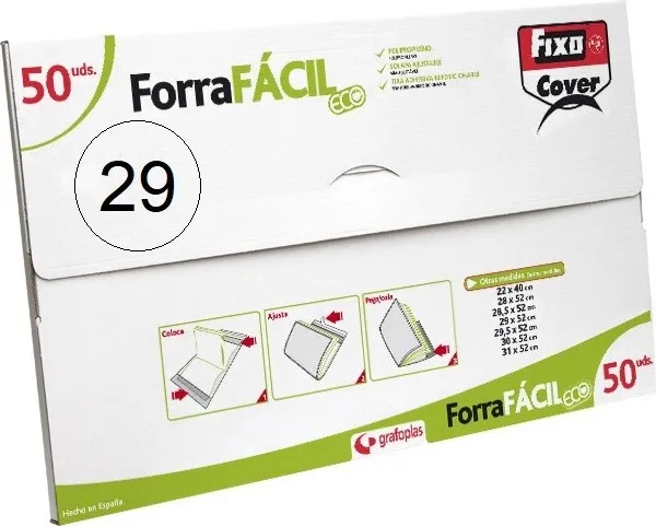 Forro libro ForraFácil 29x52 cm 50 Unidades