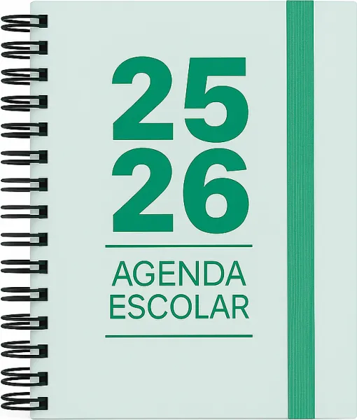 Agenda Escolar Mimbek 25/26 Tdura A5 1DP Verde Claro