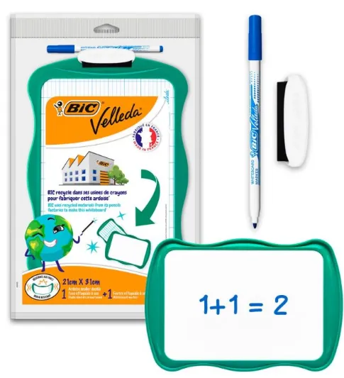 PIZARRA BLANCA BIC KIDS 21X31 KIT