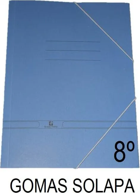 CARPETA CARTON OCTAVO SOLAPA AZUL