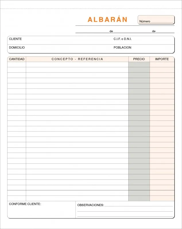 Talonario Albarán 21,5X26,5 Duplic.t-130