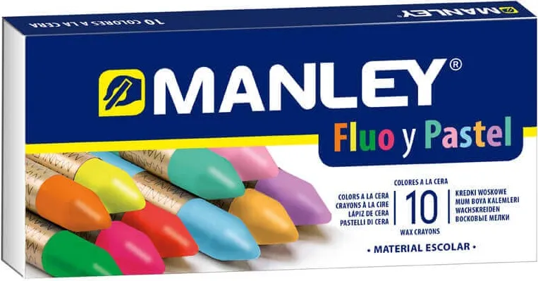 CERAS MALEY FLUO Y PASTEL 10 COLORES