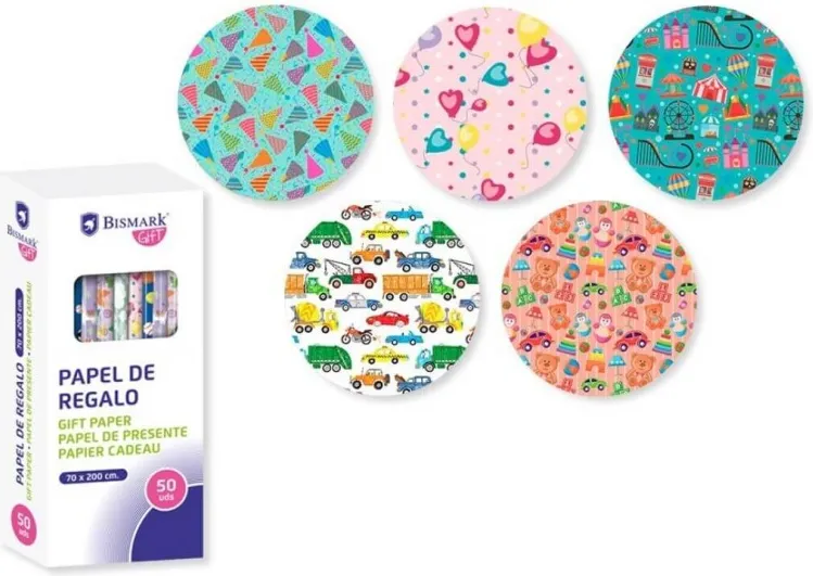 PAPEL DE REGALO INFANTIL KIDS 70X200CM