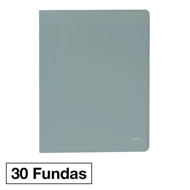 CARPETA FUNDAS PLUS A4 ECO 30F GRIS