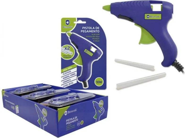 PISTOLA SILICONA 10W + 2 RECAMBIOS