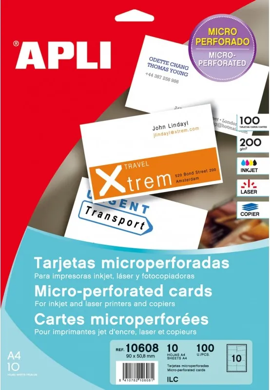 TARJETAS VISITA APLI 200GR.10H.