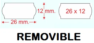 ETIQUETA 26X12 BLANCO REMOVIBLE Open