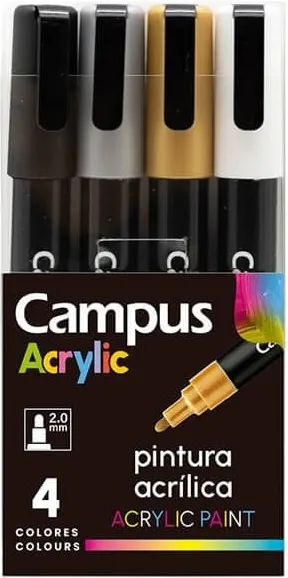 Rotulador Acrilico Campus 4 Colores