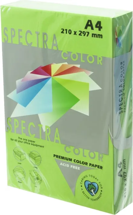 PAPEL A4 SPECTRA VERDE MANZANA 80GR 500H