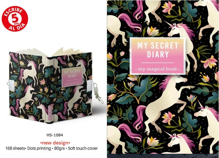 Diario A5 168H.C/Candado My Magical Book