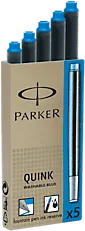 Cartuchos Parker Azul Lavable C/5