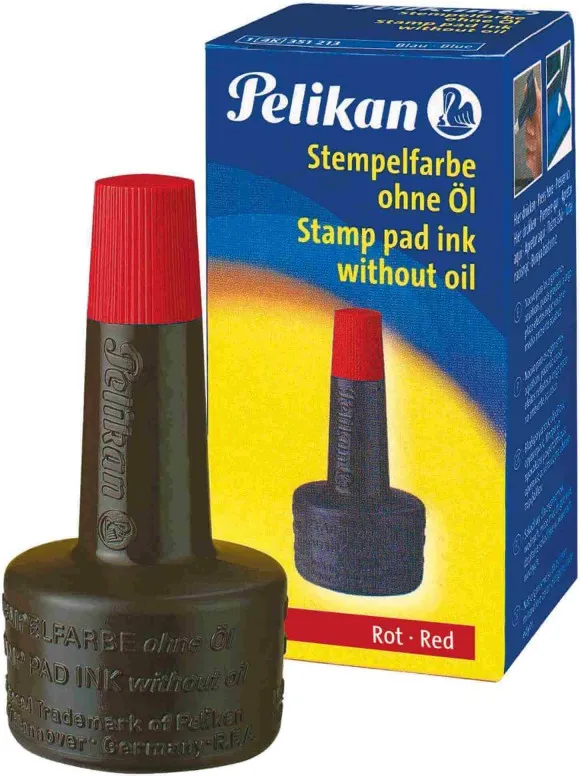 Tinta Tampón Pelikan Rojo Frasco 28ml