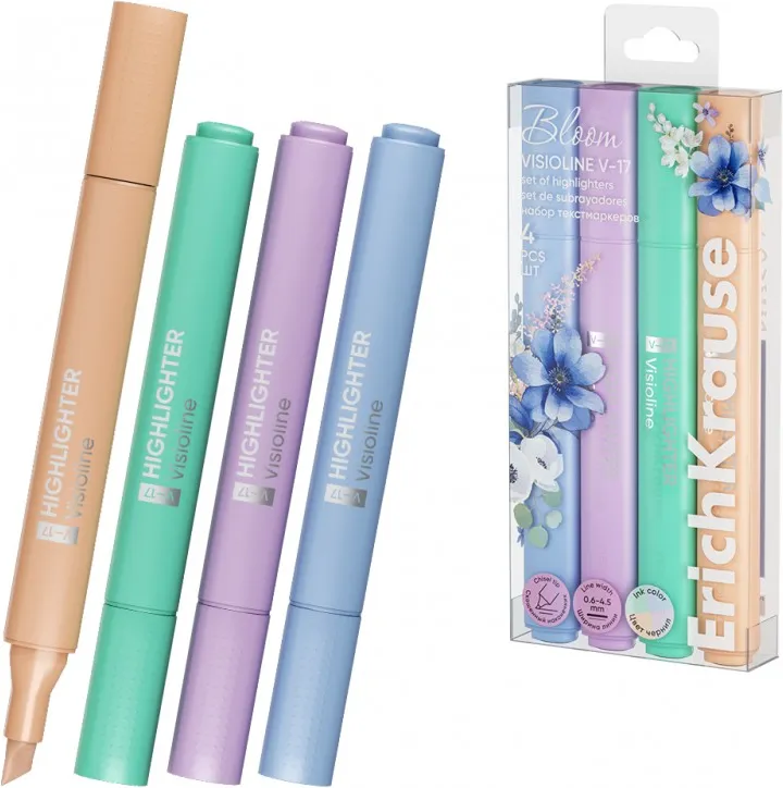 Marcadores Set 4 Und. Visioline V-17 Pastel Bloom