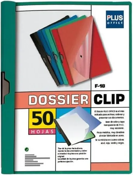 DOSSIER PINZA PLUS A4 PP 50H VERDE