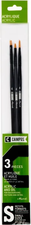 Pinceles Campus Acrílico Blister 3 S