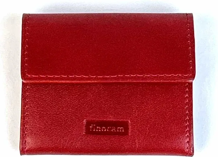 PORTAMONEDAS FINOCAM PIEL GALANA ROJO