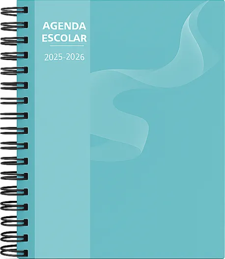 Agenda Escolar Mimbek 25/26 T.polipr. A5 1DP Aguamarina