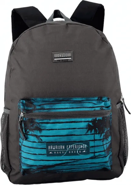 Mochila Clio Surf Gris 43X30X13 C/2 Cremalleras