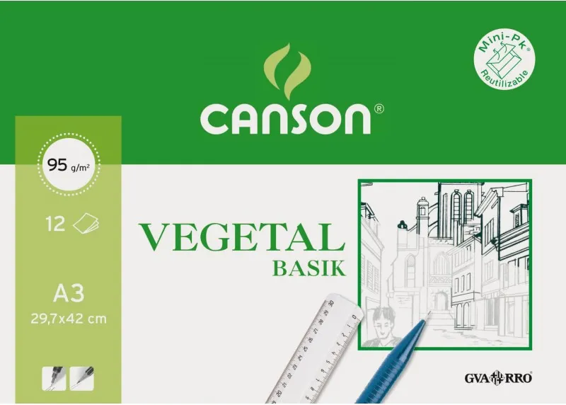 Láminas Vegetal Canson A3 Minipack