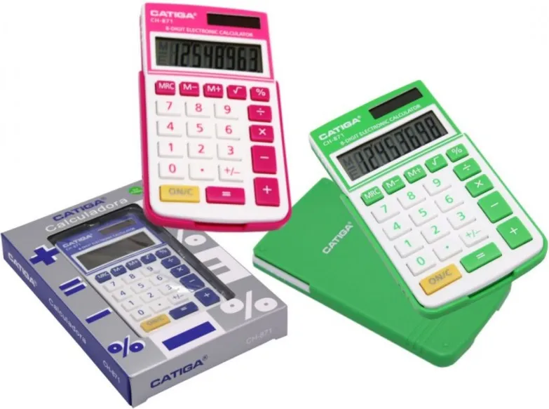 CALCULADORA CATIGA 8 DIGITOS CON TAPA