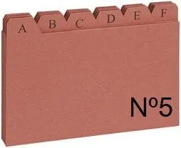 Índice Cartón Fichero N.5