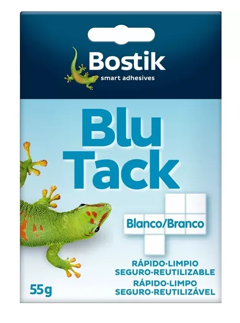 Masilla Bostik Blu Tack Blanco Cuarteado