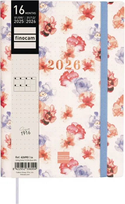 Agenda Finocam Dotted Y10 Sv Bloom 25-26