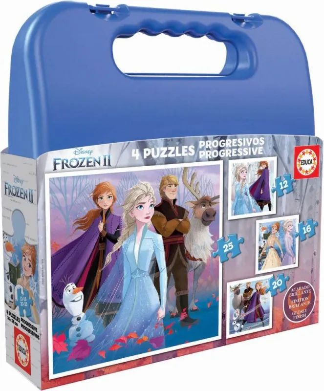 PUZZLE MALETA PROGRESIVOS 12-16-20-25 FROZEN 2