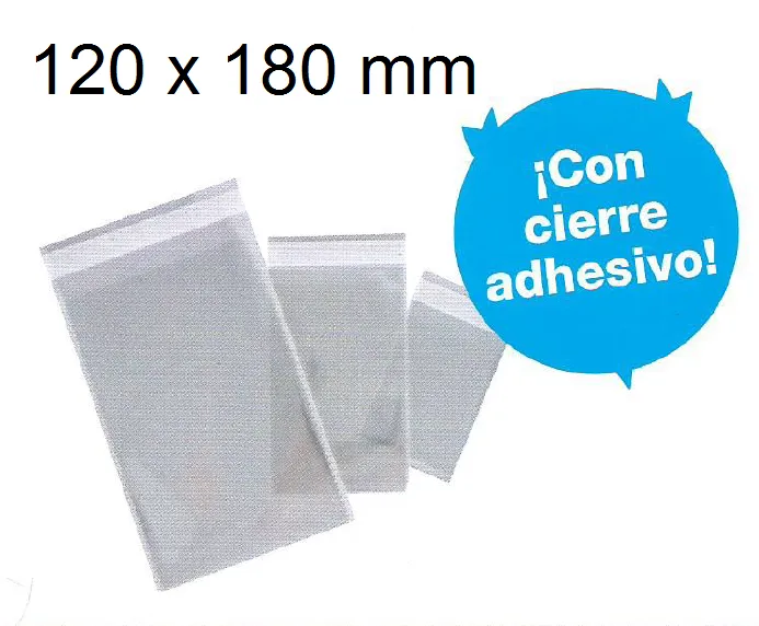 BOLSAS CIERRE ADHESIVO 120X180 POLIPROPILENO