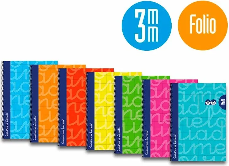 BLOC LAMELA FOLIO 80H TAPA FORRADA 3MM SURTIDO