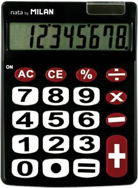 Calculadora Milan Negra 8 Digitos