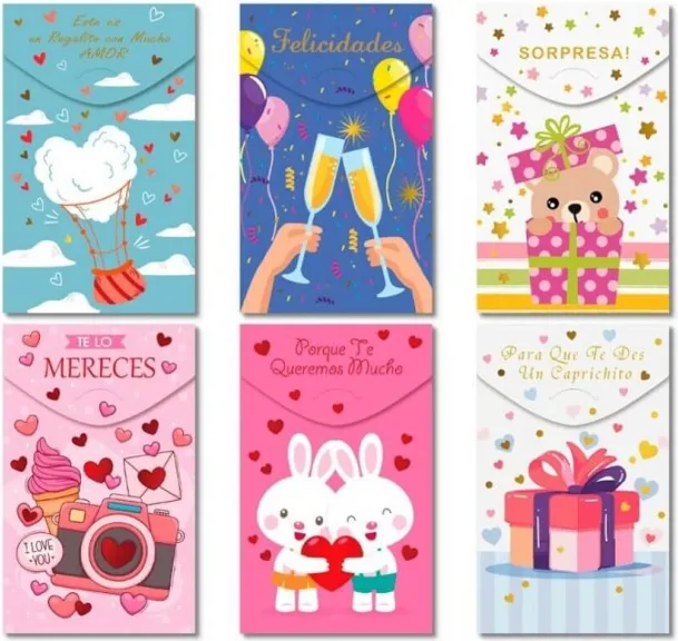 TARJETA SOBRE DINERO TODOTIEMPO CON SOBRE COLOR